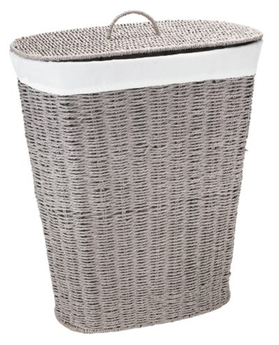 Heart of House Willow 60 Litre Oval Linen Bin - Grey